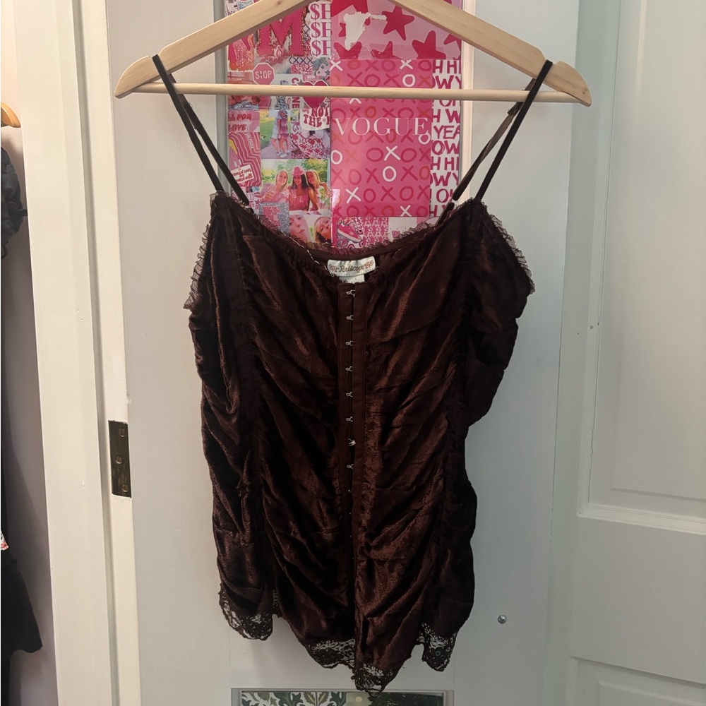 VINTAGE Y2K LACE & SEQUIN CAMI